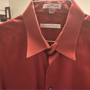 Geoffrey Beene Men's Rust-Red Dress Shirt